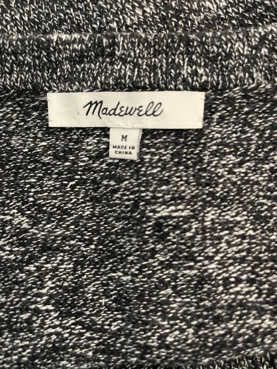 Madewell Square Neck Button Front Sweater Tank Cropped Knit Top - Picture 6 of 8